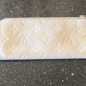 Louis Vuitton White Embossed Wallet